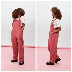 Easton Organic Corduroy Overalls in Baroque Rose